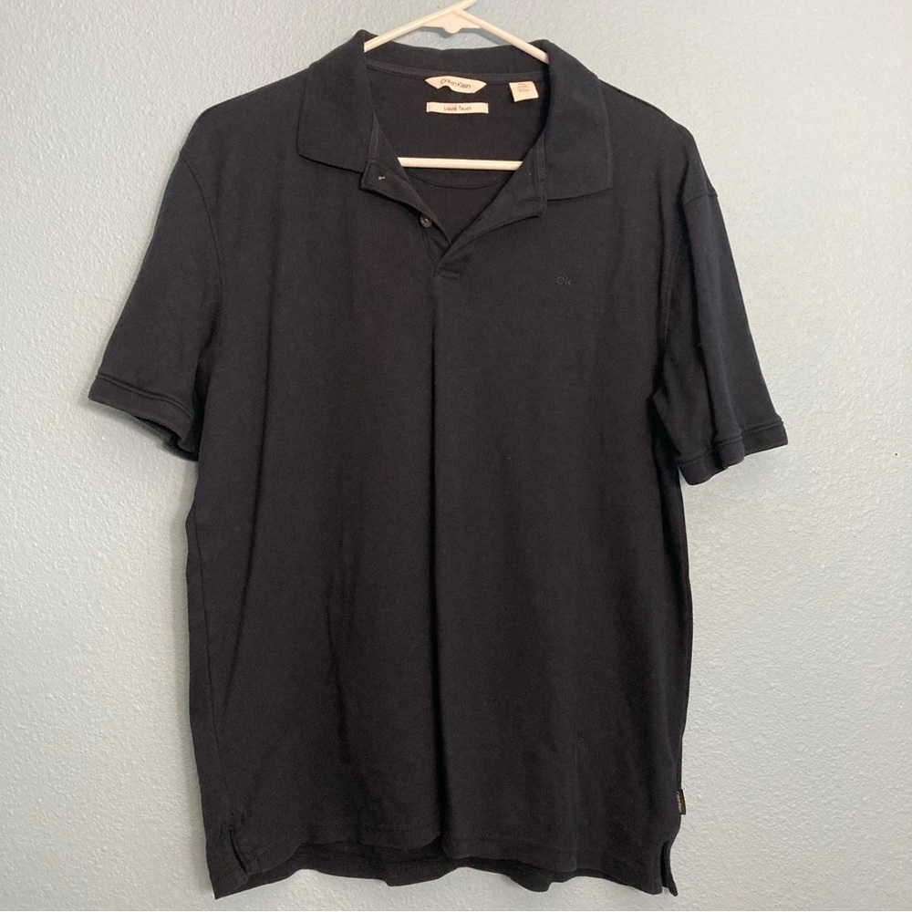 Calvin Klein Liquid Touch Polo - Medium - Navy Blue - Picture 1 of 8